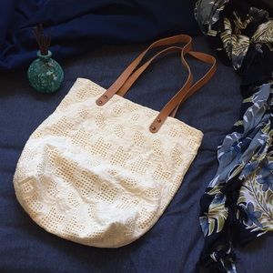 White Lace Tote